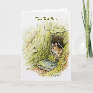 Little Miss Mouse - customisable text Card