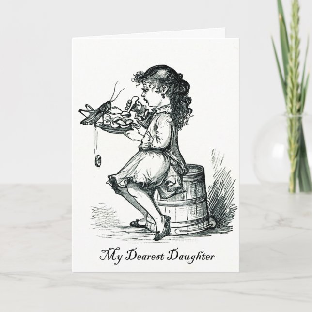 Little Miss Muffet Dearest Daughter Birthday Card (Front)