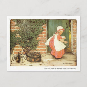 Little Miss Muffet Nursery Rhyme Postcard