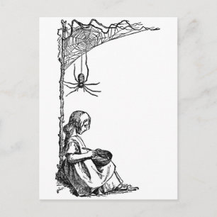 Little Miss Muffet Postcard