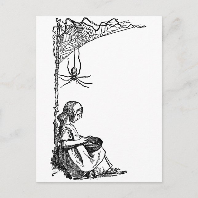 Little Miss Muffet Postcard (Front)
