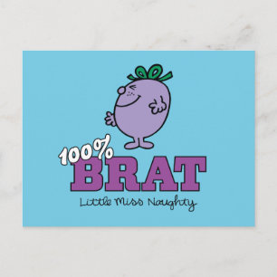 Little Miss Naughty 100% Brat Postcard