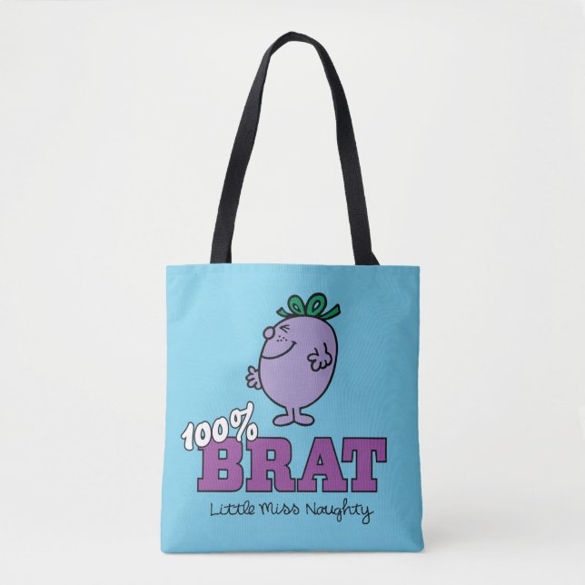 Little Miss Naughty 100% Brat Tote Bag (Front)