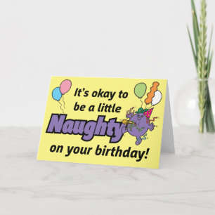 Little Miss Naughty   Birthday Card