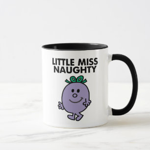 Little Miss Naughty   Black Lettering Mug