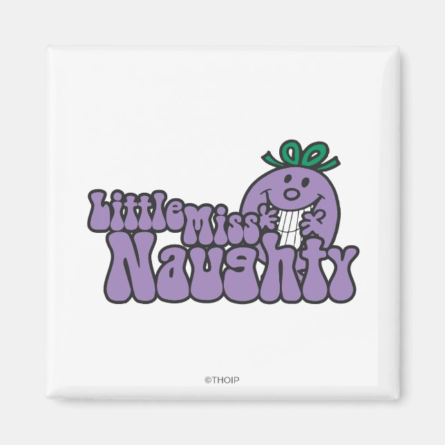 Little Miss Naughty Hiding Magnet (Front)