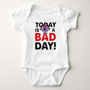 Little Miss Naughty Today is a Bad Day Baby Bodysuit