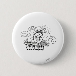 Little Miss Naughty With Bold Background 6 Cm Round Badge