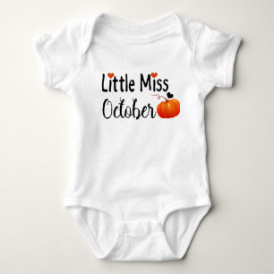 little miss october baby bodysuit