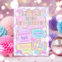 Little Miss One-derful Preppy Groovy 1st Birthday