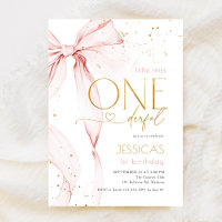 Little Miss ONEderful 1st Birthday Pink Bow