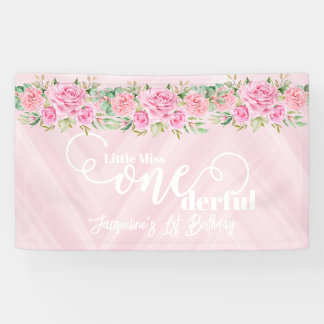 Little Miss ONEderful 1st First Birthday Banner