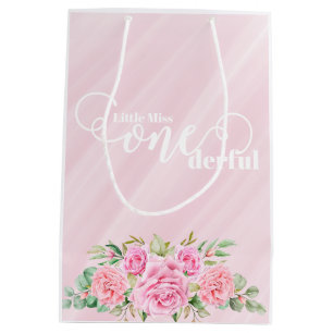 Little Miss ONEderful 1st First Birthday Return Medium Gift Bag