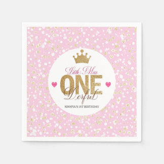 Little Miss onederful Birthday Napkin