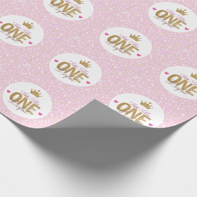 Little Miss onederful Birthday Wrapping Paper (Corner)