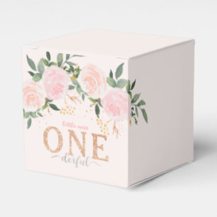 Little Miss Onederful First Birthday Favour Box