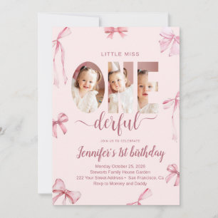 Little Miss Onederful First Birthday Invitation