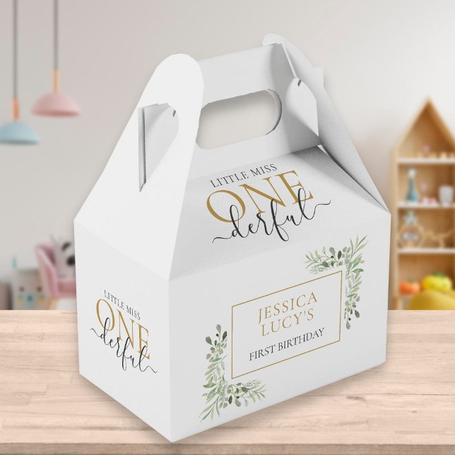 Little Miss ONEderful Girl First Birthday Cute Favour Box (Creator Uploaded)