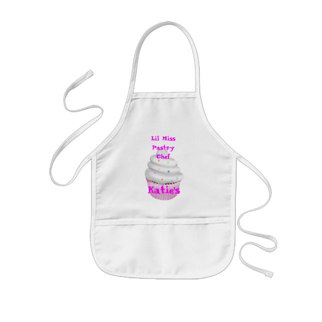 LITTLE MISS PASTRY CHEF CUPCAKE APRON (Front)