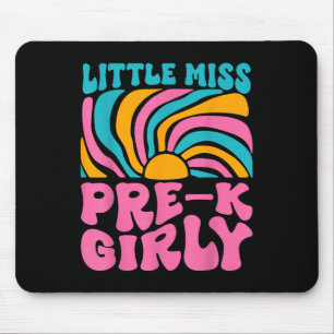 Little Miss Pre-k Girly Retro Back To School Pre-k Mouse Pad