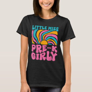 Little Miss Pre-k Girly Retro Back To School Pre-k T-Shirt