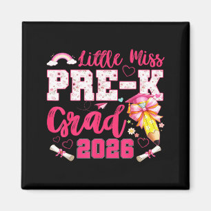 Little miss pre-k grad 2026 coquette preschool magnet