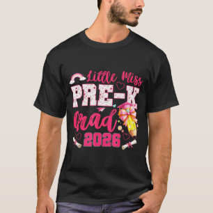 Little miss pre-k grad 2026 coquette preschool T-Shirt
