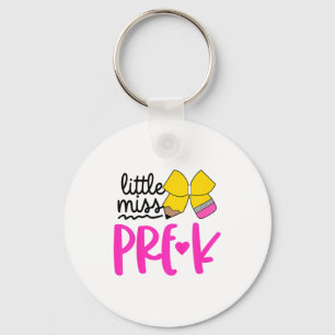 Little Miss Pre K Pencil Bow For Girls First Day O Key Ring