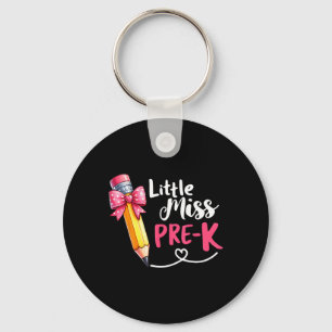 Little Miss Pre-k Shirt Back To School Pre Kinderg Key Ring