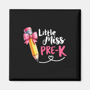 Little Miss Pre-k Shirt Back To School Pre Kinderg Magnet