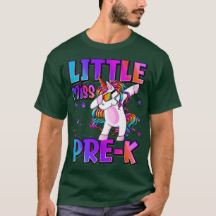 Little Miss Pre-K Shirt Unicorn Back To School Gir