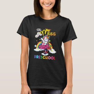 Little Miss Preschool First Day Of School Girls Da T-Shirt