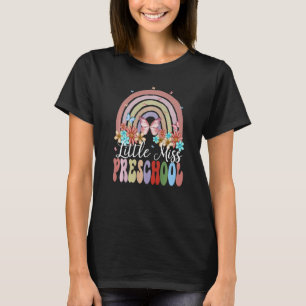 Little Miss Preschool Rainbow Groovy Floral Butter T-Shirt