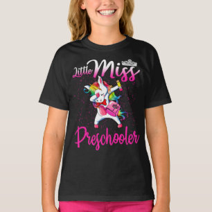 Little Miss Preschooler Unicorn Back To School T-Shirt