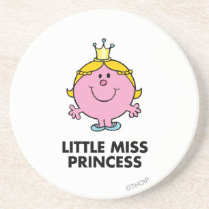 Little Miss Princess Crown Background Coaster
