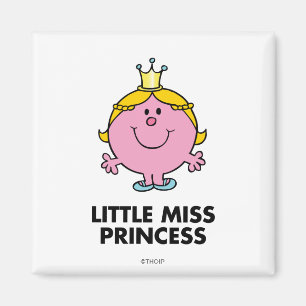 Little Miss Princess Crown Background Magnet