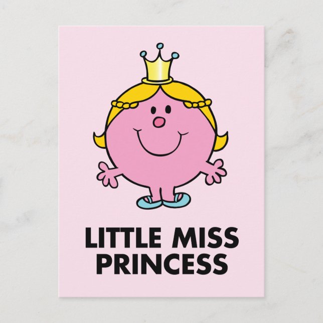 Little Miss Princess | Crown Background Postcard (Front)