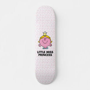 Little Miss Princess Crown Background Skateboard