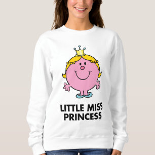 Little Miss Princess Crown Background Sweatshirt