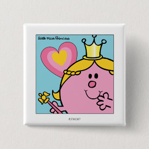 Little Miss Princess Extreme Closeup 15 Cm Square Badge