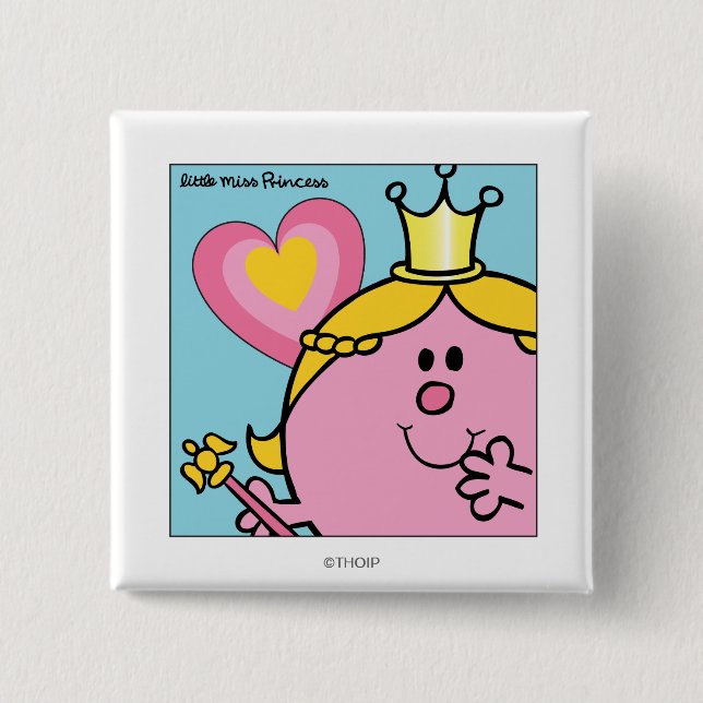 Little Miss Princess | Extreme Closeup 15 Cm Square Badge (Front)