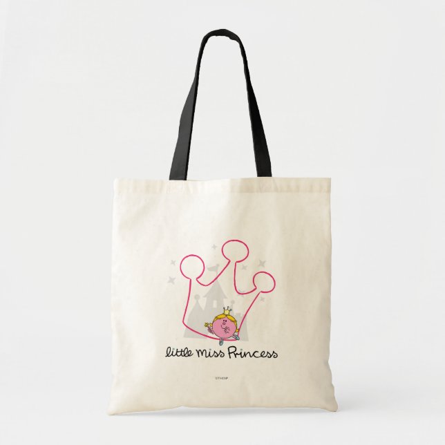 Little Miss Princess | Giant Pink Crown Tote Bag (Front)