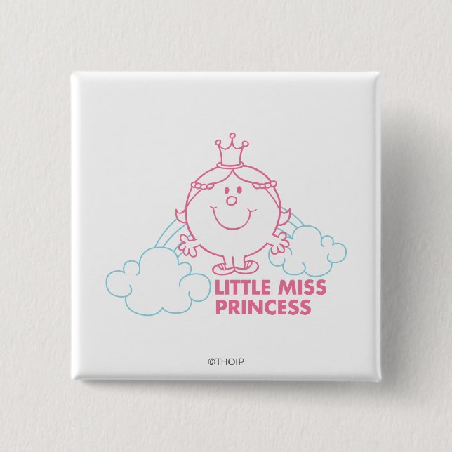 Little Miss Princess | Head In The Clouds 15 Cm Square Badge (Front)
