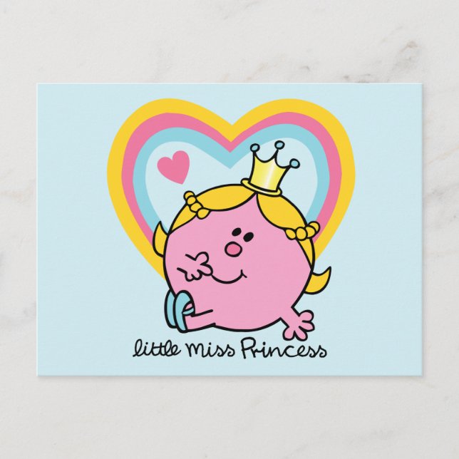 Little Miss Princess | Hearts Postcard (Front)