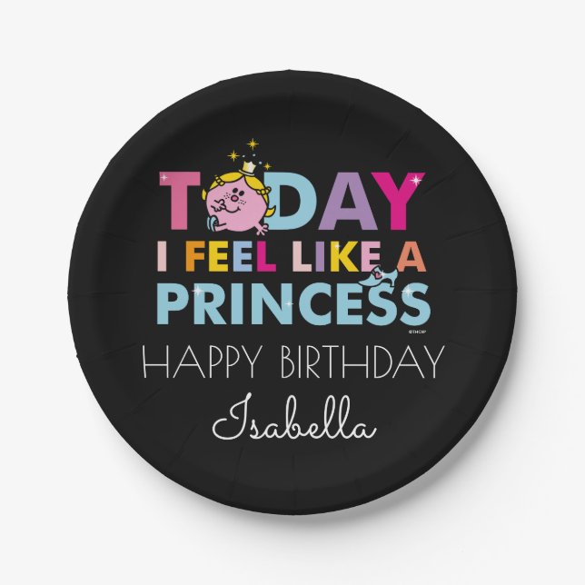 Little Miss Princess | I Feel Like A Princess Paper Plate (Front)