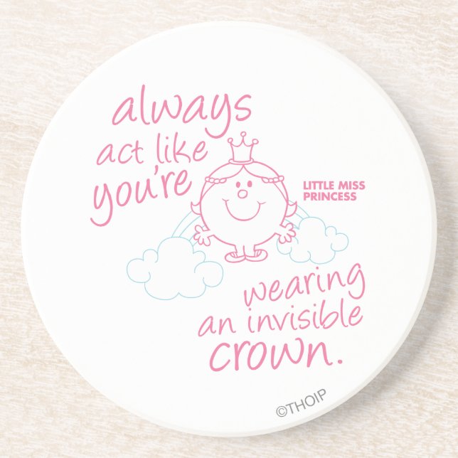 Little Miss Princess | Invisible Crown Coaster (Front)