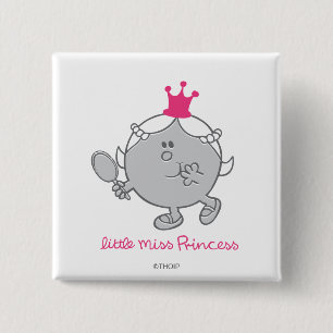 Little Miss Princess Mirror Mirror 15 Cm Square Badge