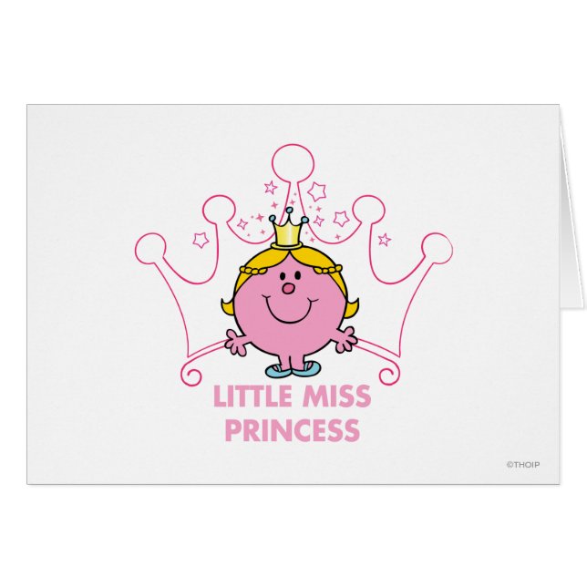 Little Miss Princess | Pink Five Pointed Crown (Front Horizontal)