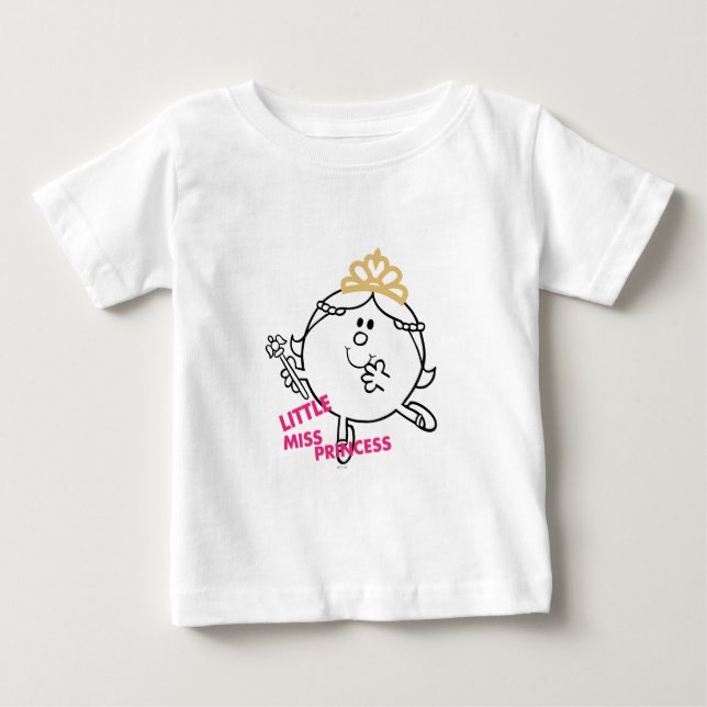 Little Miss Princess | Pink Lettering Baby T-Shirt (Front)
