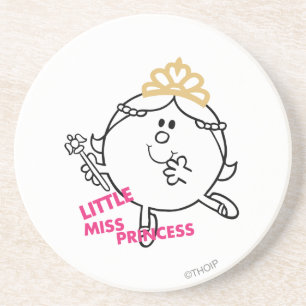 Little Miss Princess Pink Lettering Coaster